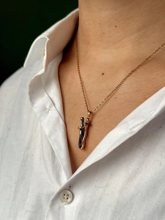 Couple Hug Necklace